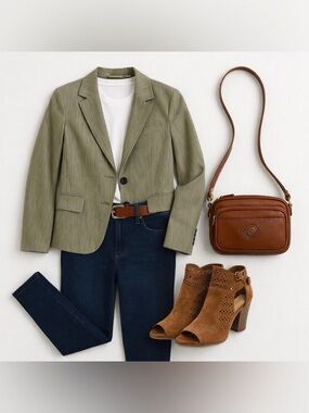 🆕🍂NWT 🇮🇹Made in Italy cotton blazer S ptp 18”